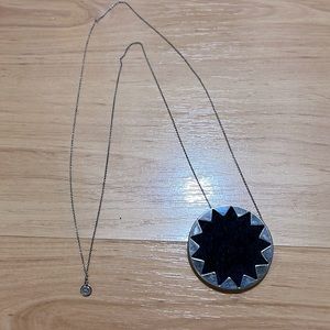 House of Harlow Silver and Black Necklace